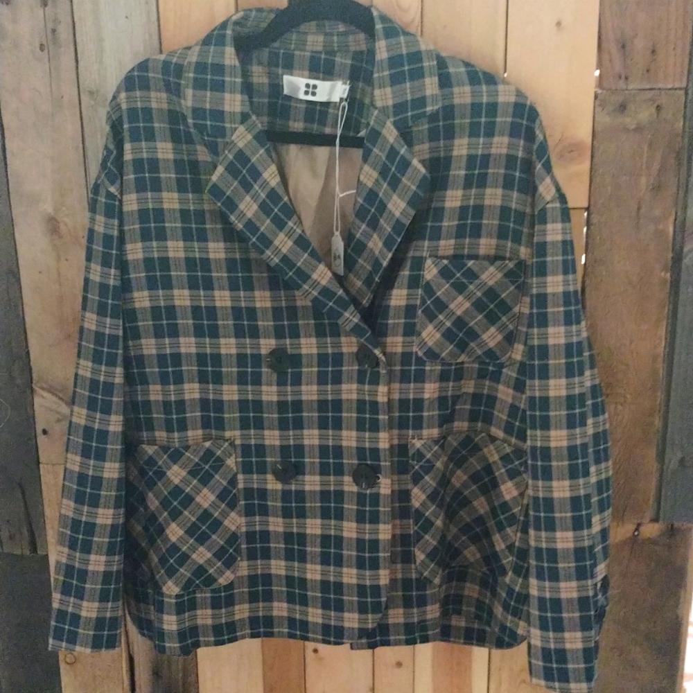 XXL Women's green tan jacket